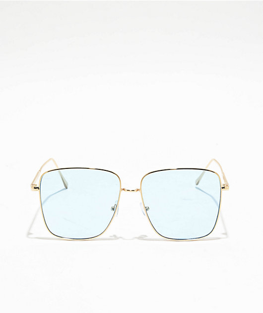 Light Blue Oversized Sunglasses