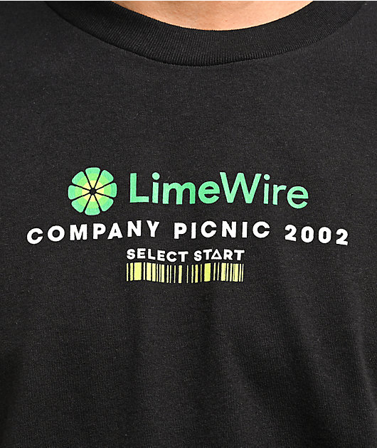 LimeWire Company Picnic Black T-Shirt