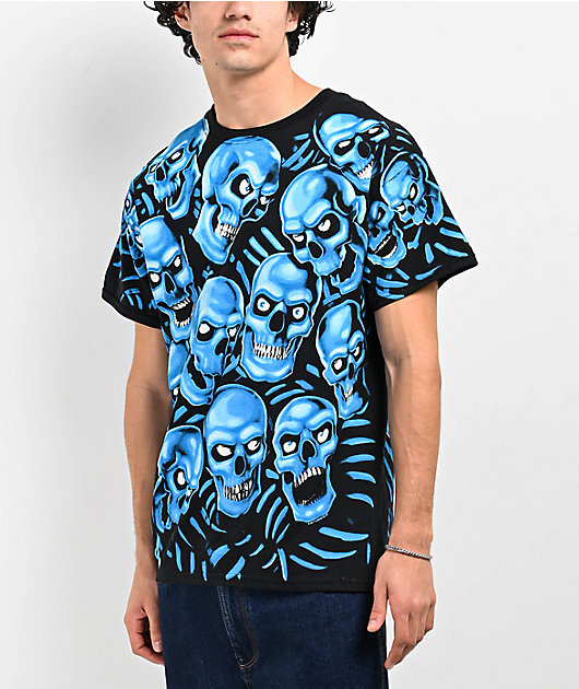 Blue skull t shirt hotsell