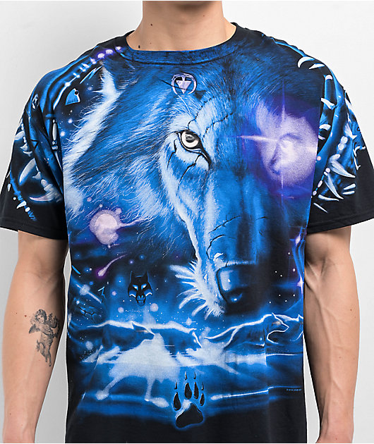 LIQUID BLUE / Tシャツ/L/コットン/BLK Liquid Blue Wolf Black T-Shirt | Zumiez