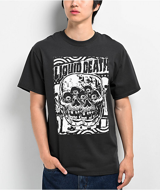Liquid Death Dead Head Black Wash T-Shirt | Zumiez