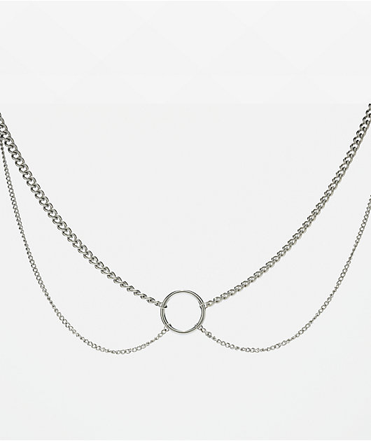 Little Rooms Midnight 14" Silver Necklace