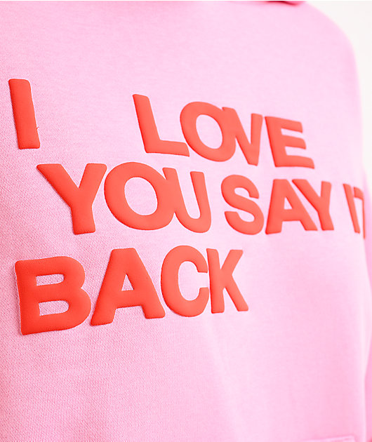 Lonely Ghost Ways To Say ILY Pink Hoodie