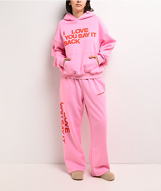 Lonely Ghost Ways To Say ILY Pink Hoodie