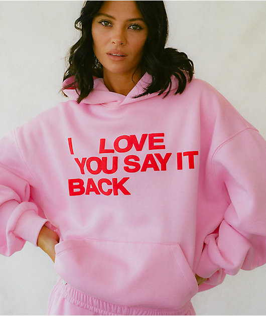 Lonely Ghost Ways To Say ILY Pink Hoodie