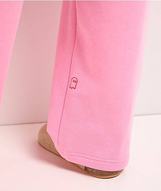Lonely Ghost Ways To Say ILY Pink Wide Leg Sweatpants