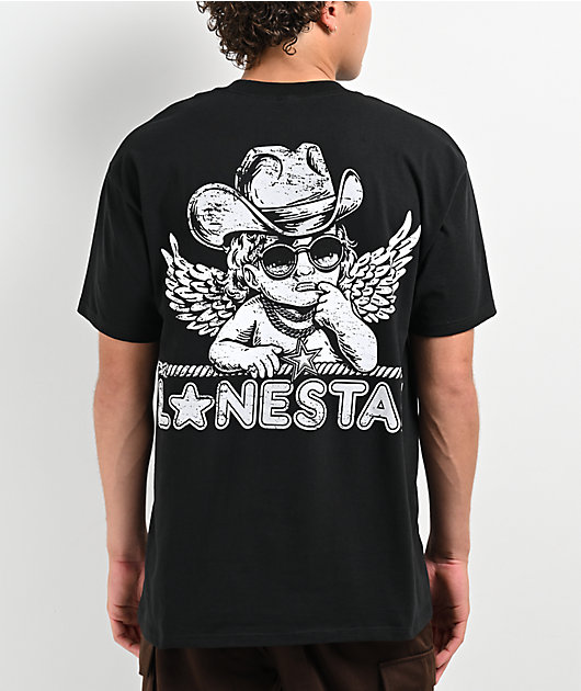 Lonestar by That Mexican OT Star Wings Black T-Shirt | Zumiez
