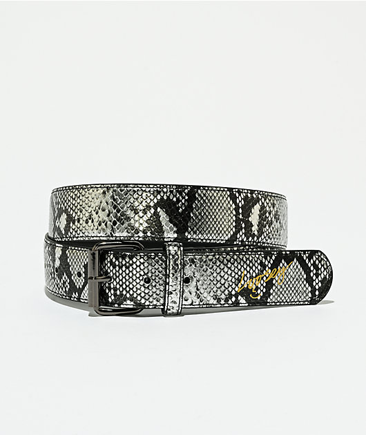 Loosey Slither Silver Snakeskin Belt | Zumiez