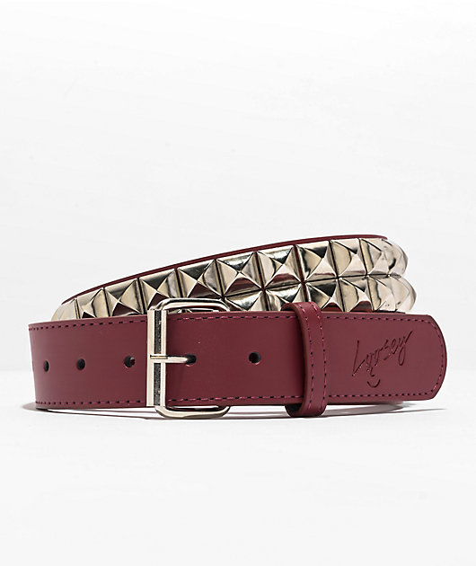 LEATHER STUD BRACELET OX RED LEATHER STUD BRACELET OX RED