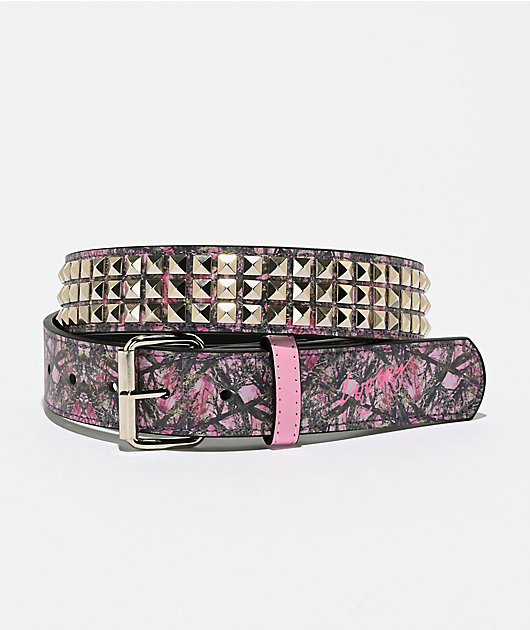 Loosey Stud Pink Camo Belt | Zumiez display picture 1