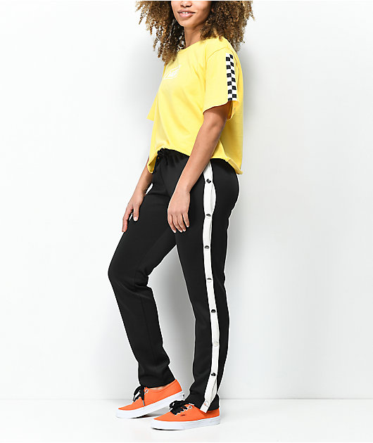 snap track pants womens