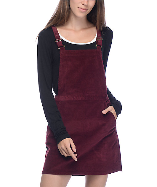 burgundy corduroy dress