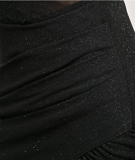 Lovesome Corset Black Glitter Dress