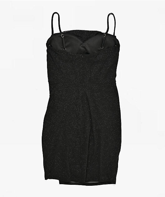 Lovesome Corset Black Glitter Dress