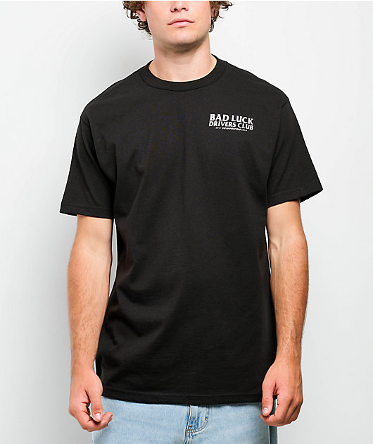 Lowered Lifestyle Bad Luck Drivers Club Black T-Shirt