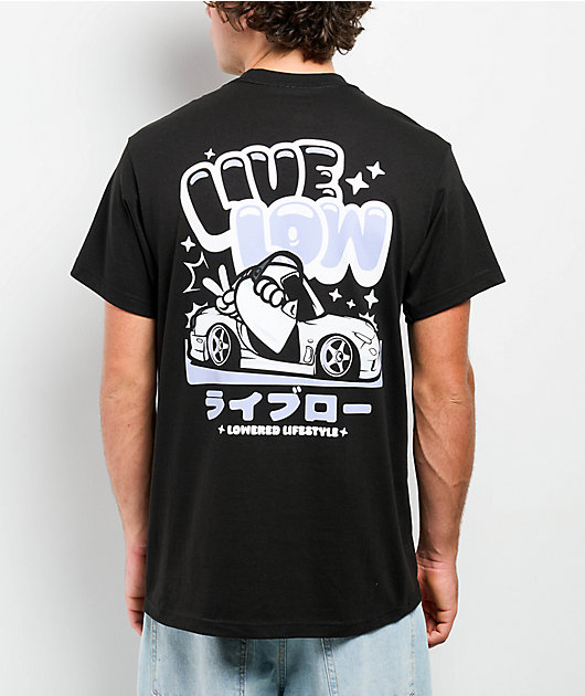 Lowered Lifestyle Live Low Black T-Shirt
