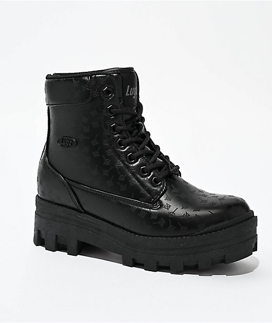 Lugz x Ghost Mila Black Platform Boots Zumiez