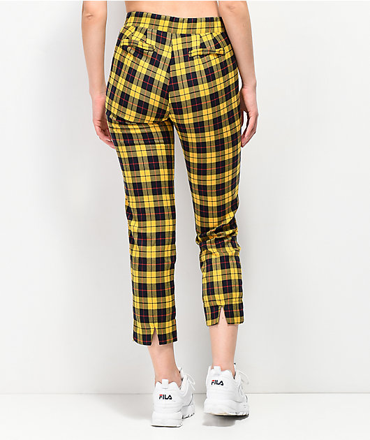 tartan pants yellow