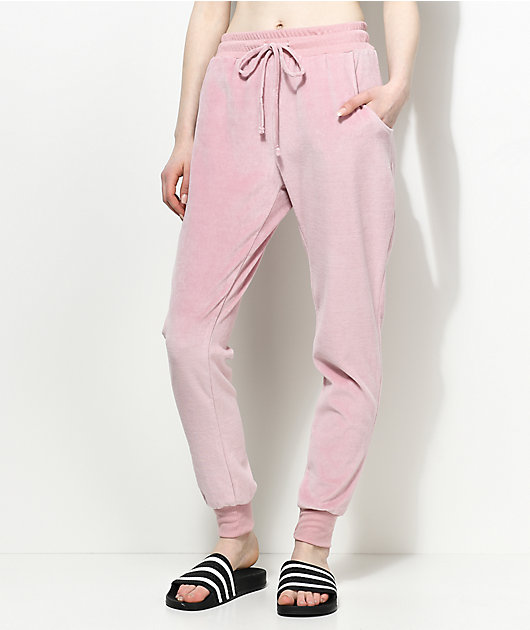 light pink jogger pants