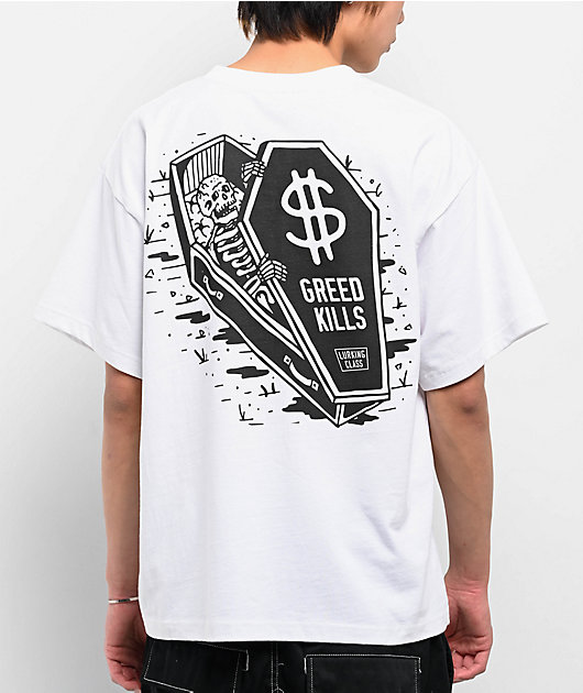 Lurking Class By Sketchy Tank Dollars White T-Shirt