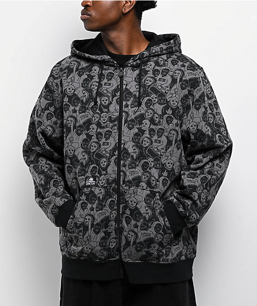 Lurking Class By Sketchy Tank Mob Grey & Black Zip Hoodie | Zumiez