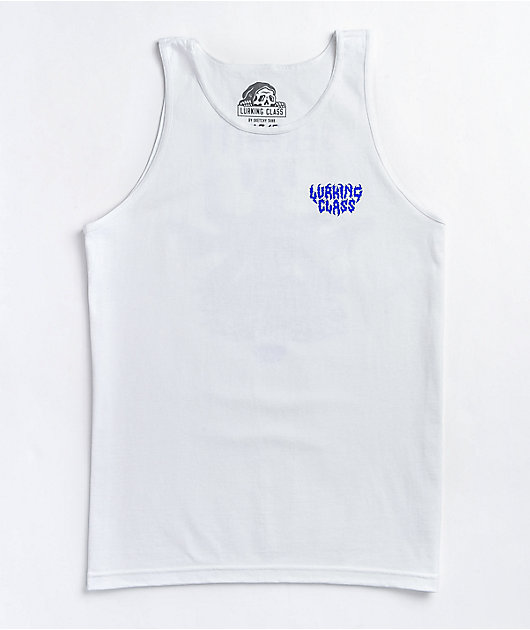 Lurking Class By Sketchy Tank Serenity White Tank Top