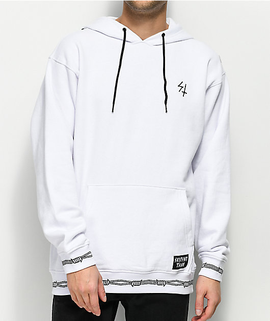 Sketchy tank white hoodie Clearance