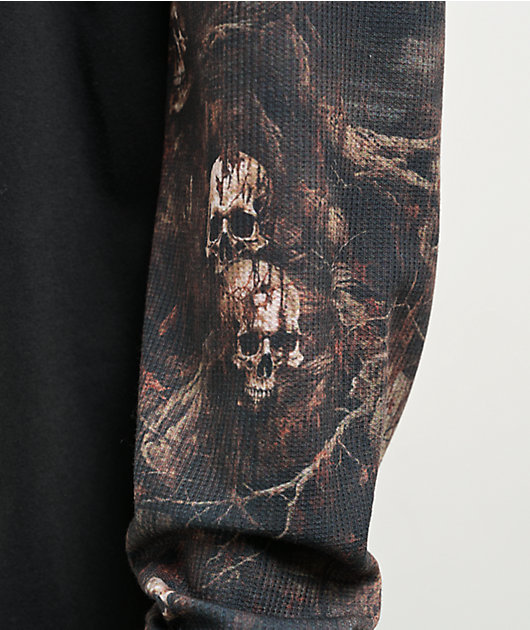 Lurking Class By Sketchy x Kyle Grand Sin Black & Camo 2fer Long Sleeve T-Shirt