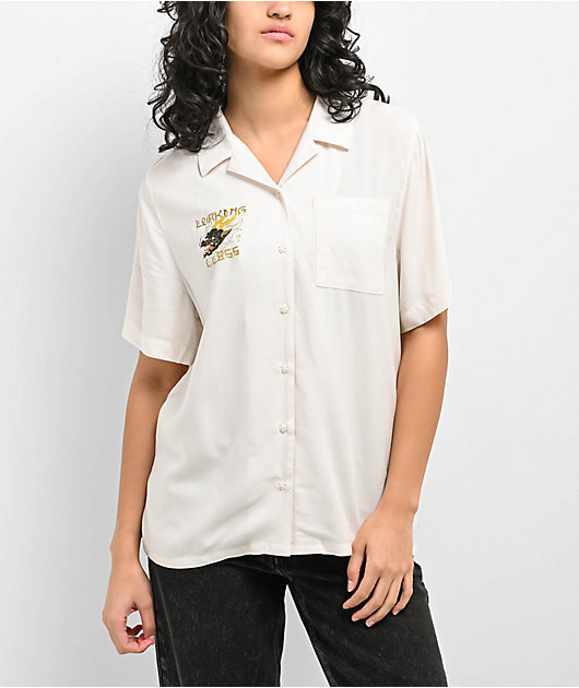 Lurking Class x Mr. Tucks White Button Up Work Shirt | Zumiez