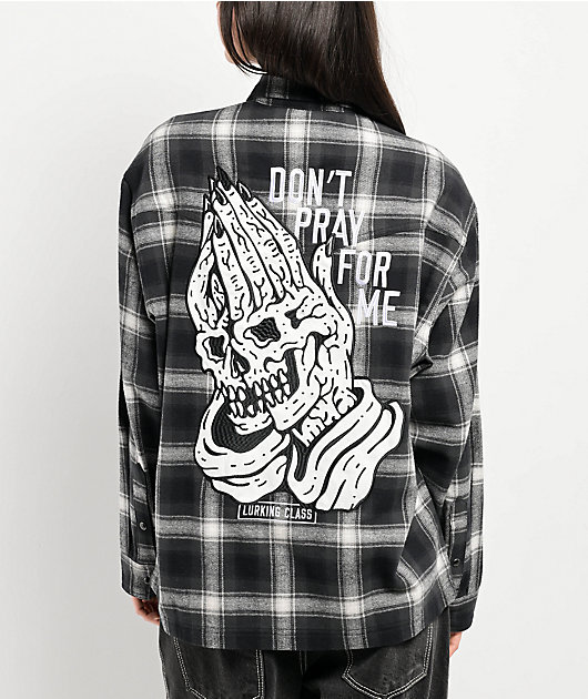 Lurking Class Don't Pray For Me Black Flannel Shirt
