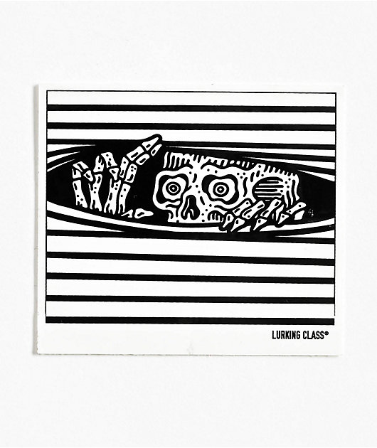 Lurking Class Peeking White Sticker