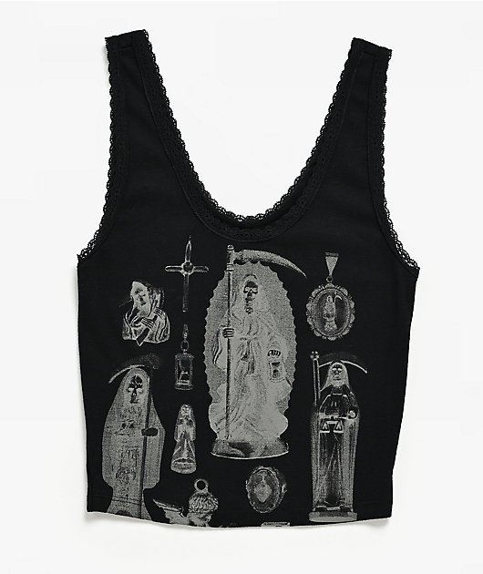Lurking Class by Sketchy Tank Altar Black Crop Tank Top