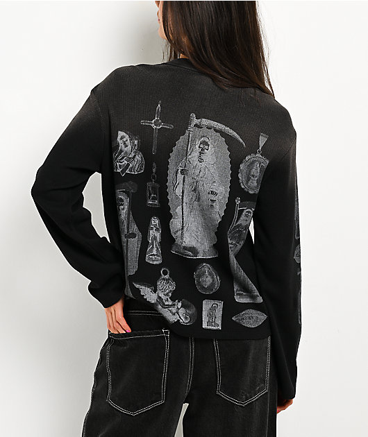 Lurking Class by Sketchy Tank Altar Black Wash Thermal Long Sleeve T-Shirt