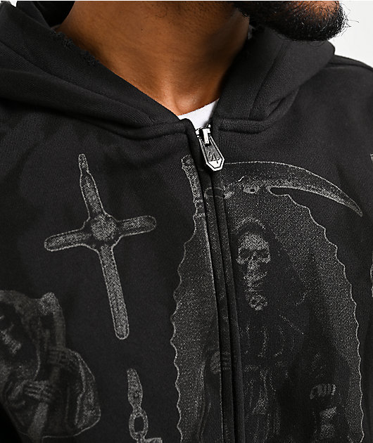 Lurking Class by Sketchy Tank Altar Black Zip Hoodie