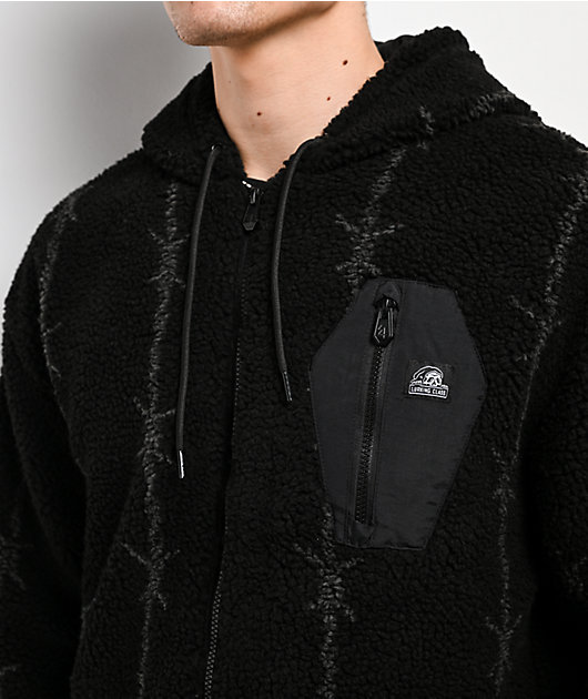Lurking Class by Sketchy Tank Barbed Black Sherpa Zip Hoodie | Zumiez