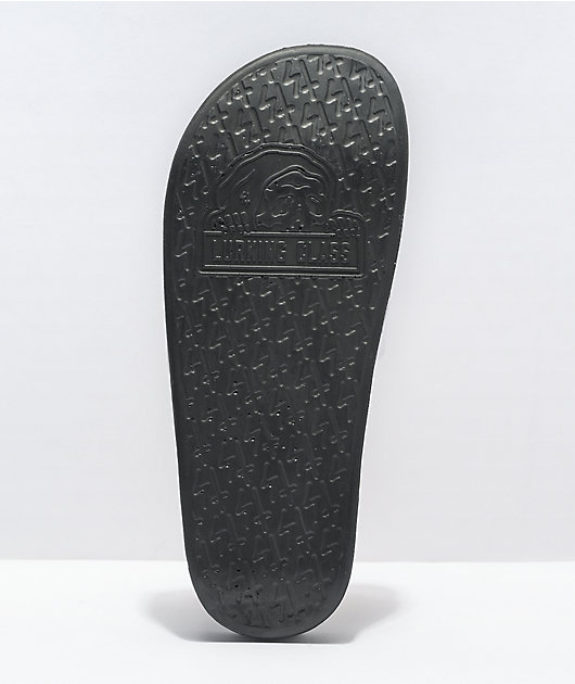 Lurking Class by Sketchy Tank Black & White Slide Sandals
