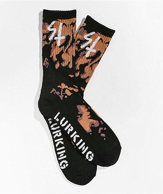 Lurking Class by Sketchy Tank Black Tie Dye Crew Socks