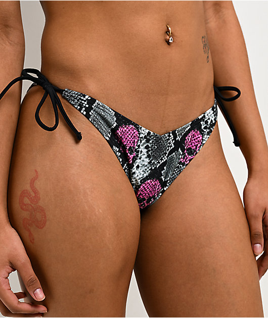 Lurking Class by Sketchy Tank Burmese Snakeskin High Leg Bikini Bottom