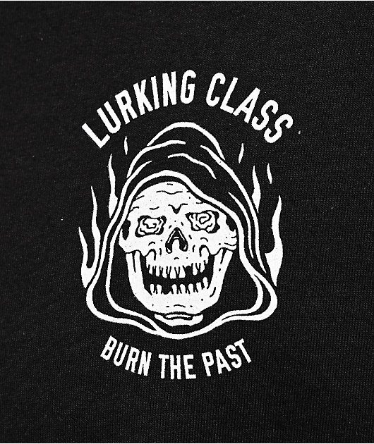 新品未使用　24-25 LURKING CLASS FIRE SKULL 153 Lurking Class by Sketchy Tank Burn The Past Black T-Shirt