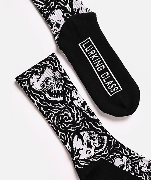 Lurking Class by Sketchy Tank Burning Soul Black Crew Socks