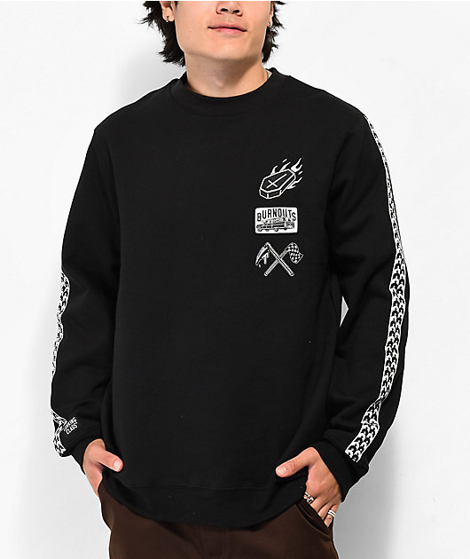 Lurking Class by Sketchy Tank Burnouts Race Black Crewneck Sweatshirt Zumiez