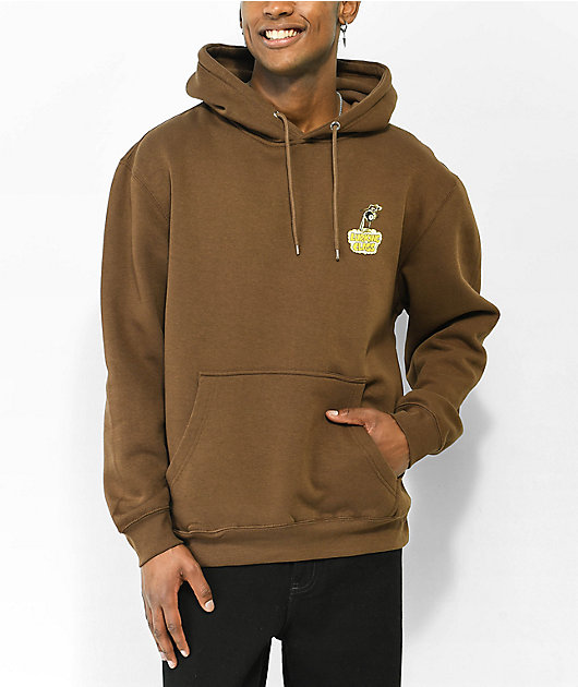 Lurking Class by Sketchy Tank Burrito Breath Burn Out Brown Hoodie