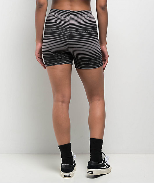 Lurking Class by Sketchy Tank Chain Stripe Black & Grey Shorts