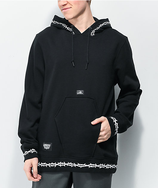 Lurking Class by Sketchy Tank Coffin Pocket Black Hoodie