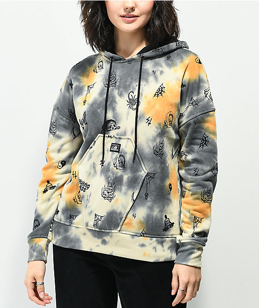 Lurking Class by Sketchy Tank Coffin Tan Grey Tie Dye Hoodie