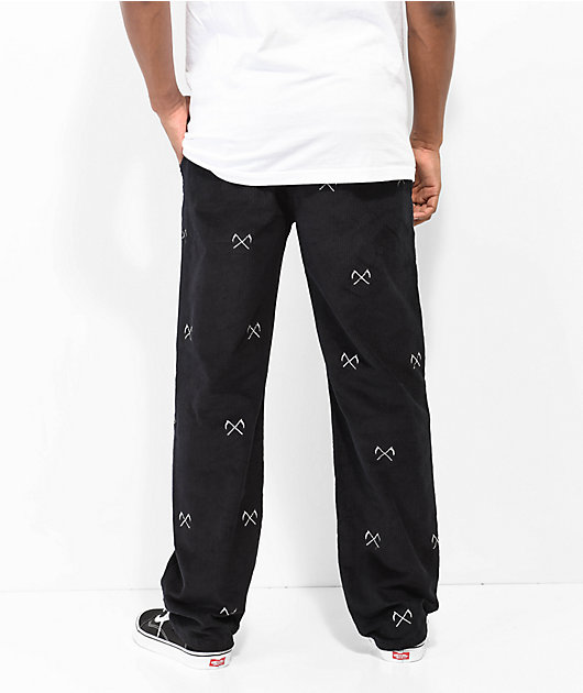 Lurking Class by Sketchy Tank Crossed Black Corduroy Pants