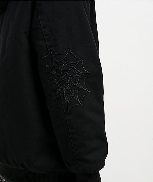 Lurking Class by Sketchy Tank Death Leopard Black & Pink Faux Fur Reversible Work Jacket