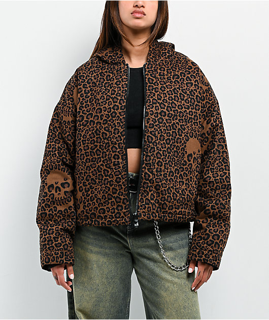 Lurking Class by Sketchy Tank Death Leopard Brown Hooded Canvas