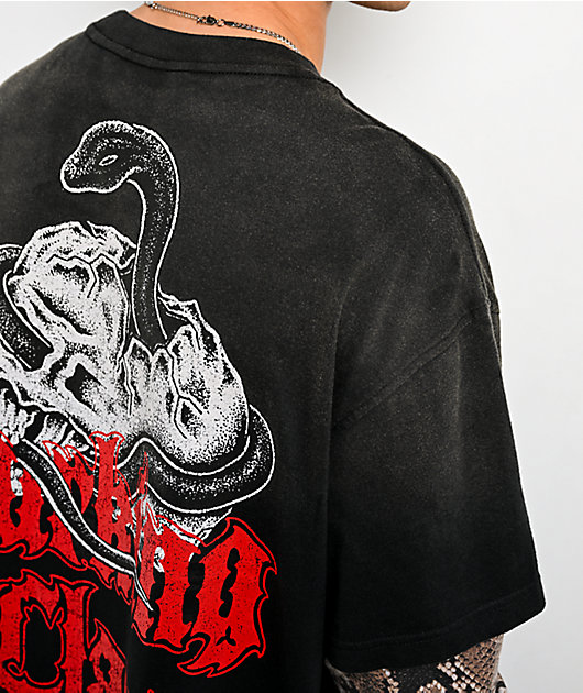 Lurking Class by Sketchy Tank Deserted Python Black & Snakeskin 2fer Long Sleeve T-Shirt