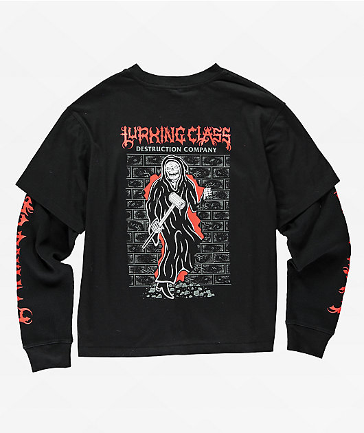 Lurking Class by Sketchy Tank Destruction Black 2fer Long Sleeve T